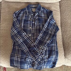 J. Crew Blue and White Casual Button Down Shirt